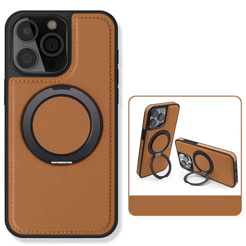 Купити Шкіряна накладка Retro with Magnetic Safe на Apple iPhone 16 Pro Max (6.9") (Brown) на vchehle.ua