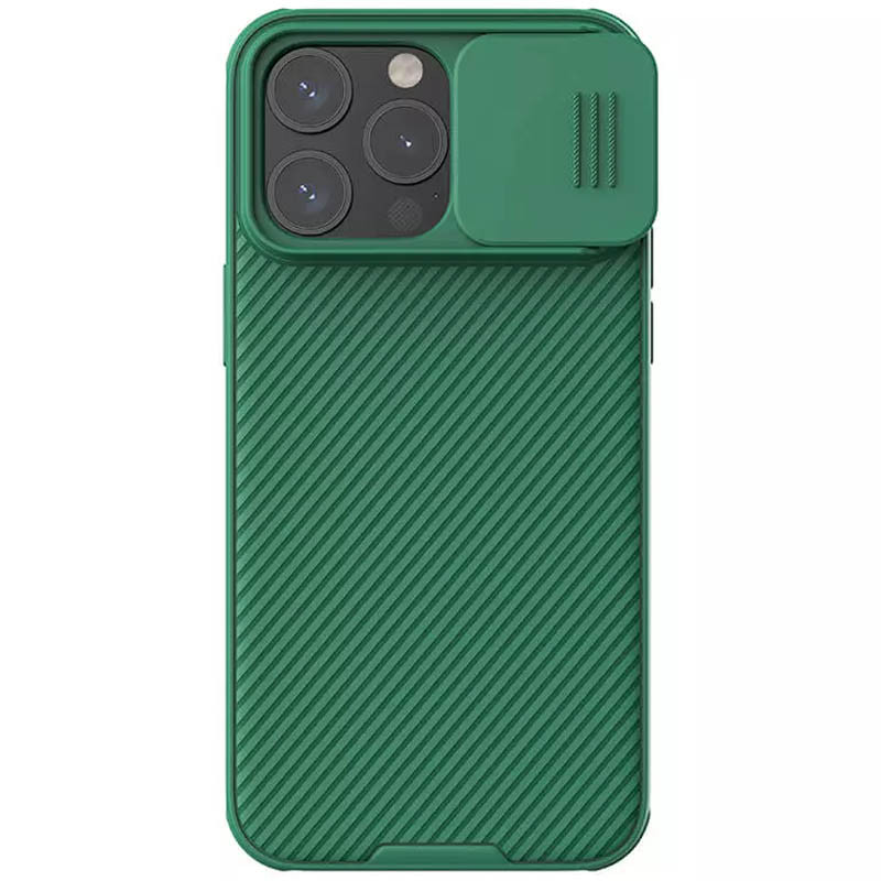 Карбоновая накладка Nillkin CamShield Pro для Apple iPhone 15 Pro Max (6.7") (Deep Green)