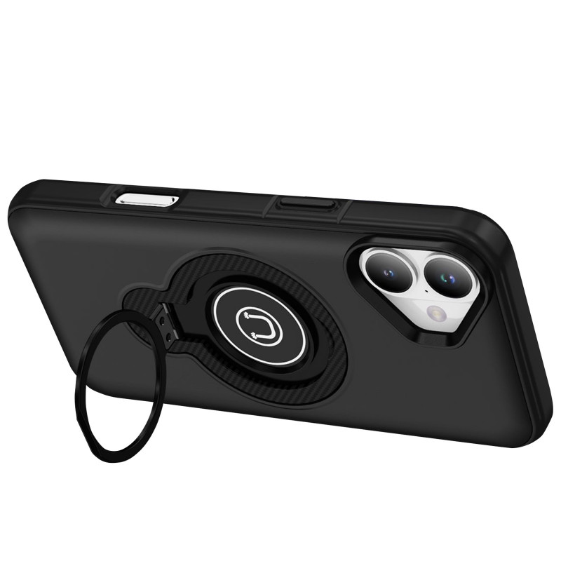 Фото TPU+Textured PC Magnet для Apple iPhone 16 Plus (6.7") (Black) на vchehle.ua