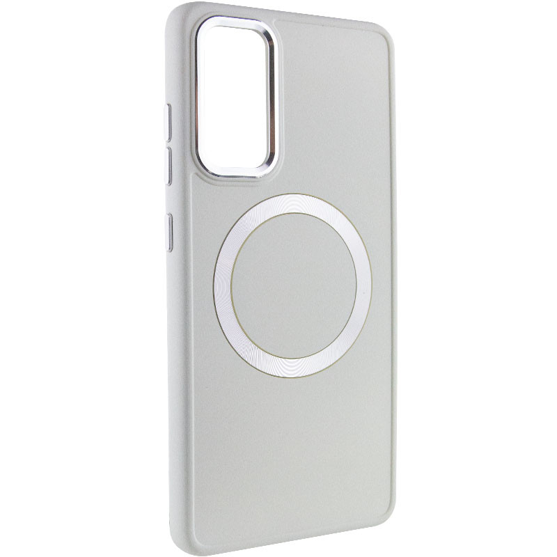 TPU чехол Bonbon Metal Style with Magnetic safe для Samsung Galaxy S22 (Белый / White)