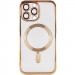 Фото TPU чехол Fibra Chrome with Magnetic safe для Apple iPhone 13 Pro Max (6.7") (Gold) в магазине vchehle.ua