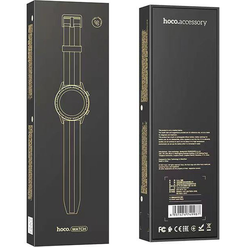 Купити Смарт-годинник Hoco Y2 Smart sports watch (call version) (Чорний) на vchehle.ua