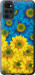 Чехол Жёлто-голубые цветы для Motorola G22