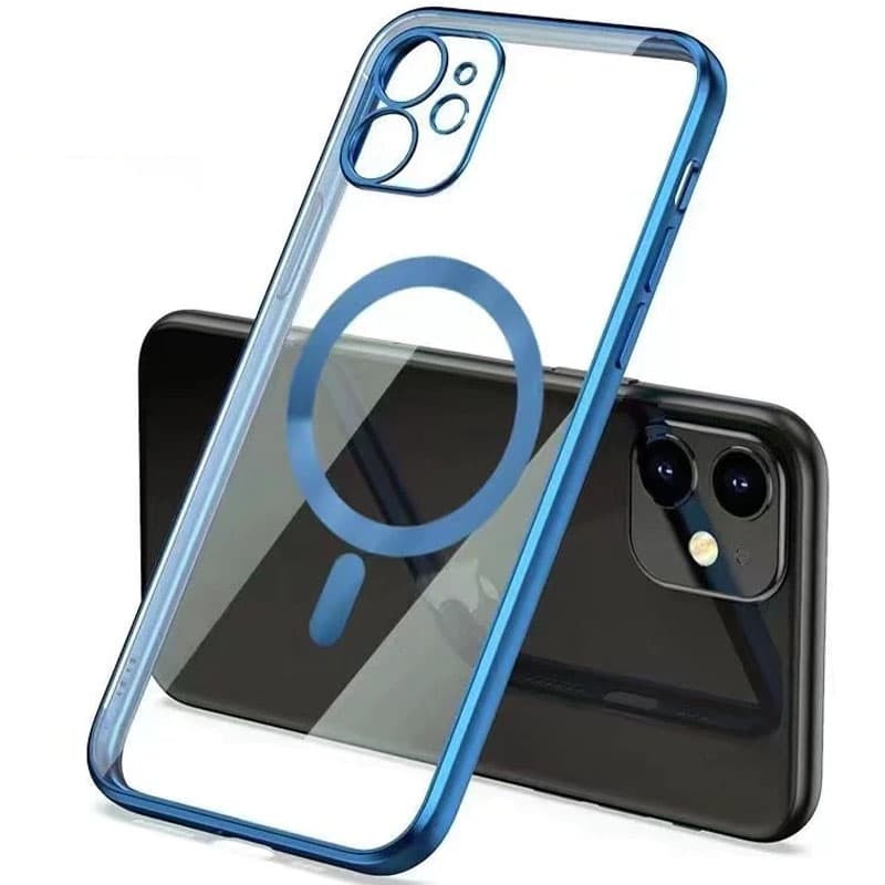 

TPU чехол Glossy Plating with Magnetic Safe для Apple iPhone 11 (6.1") (Синий) 1227425