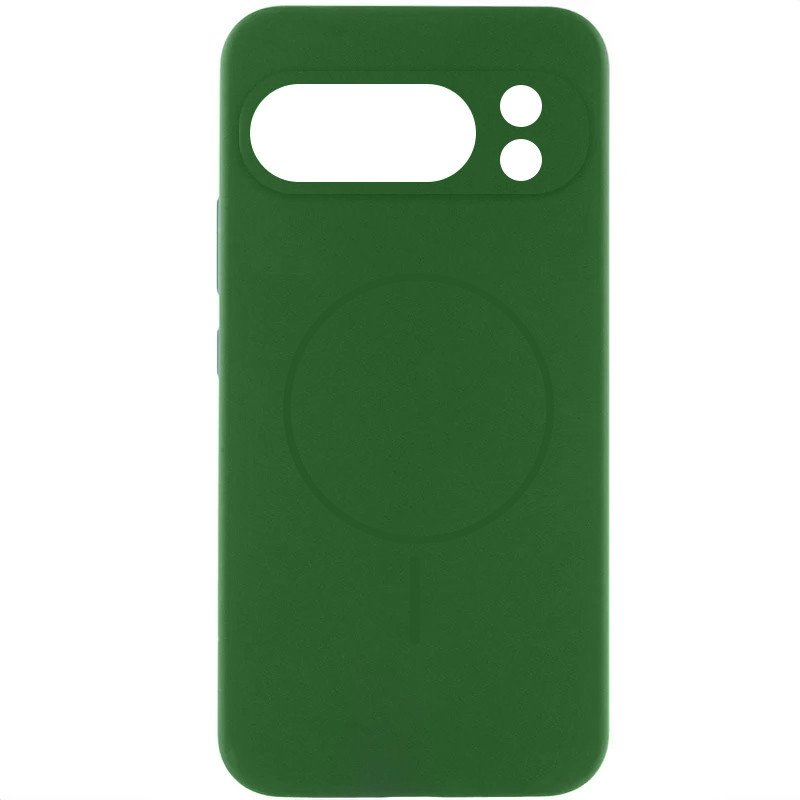 Чехол Silicone Cover Lakshmi Full Camera (AA) with MagFit для Google Pixel 9 Pro XL (Зеленый / Dark green)
