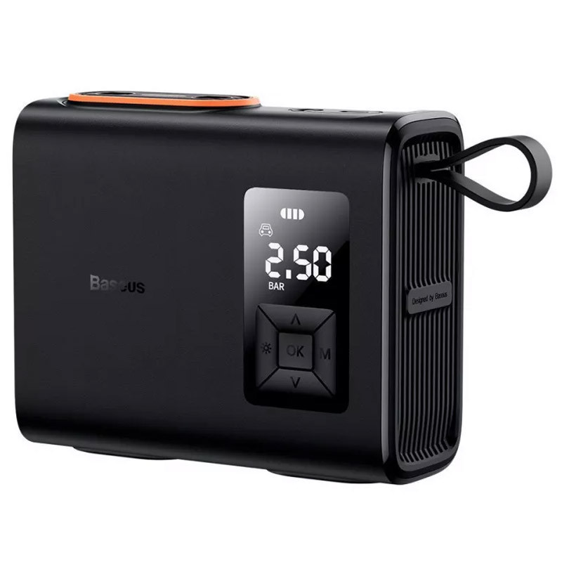 Фото Автомобильный насос Baseus Mega EnergyPump Series Dual Cylinder 6000 mAh (CRNL060001) (Black) на vchehle.ua