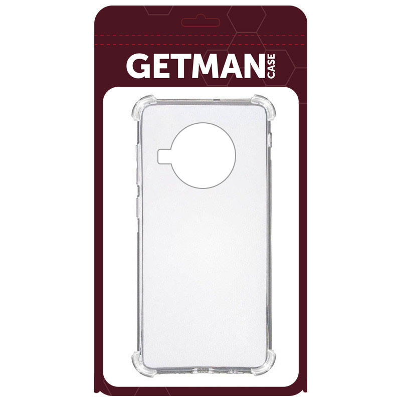 Фото TPU чохол GETMAN Ease logo посилені кути на Xiaomi Mi 10T Lite / Redmi Note 9 Pro 5G (Прозорий / Transparent) на vchehle.ua