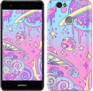 Чехол Розовая галактика для Huawei Nova