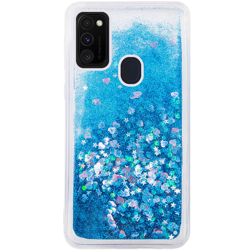 

TPU чехол Liquid hearts для Samsung Galaxy M30s (Голубой) 906145
