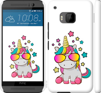 

Чехол Единорог в очках для HTC One M9 911645