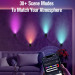Настенная LED лампа RGB Intelligent wall lamp 6 pcs with Bluetooth European plug with app (Black) в магазині vchehle.ua