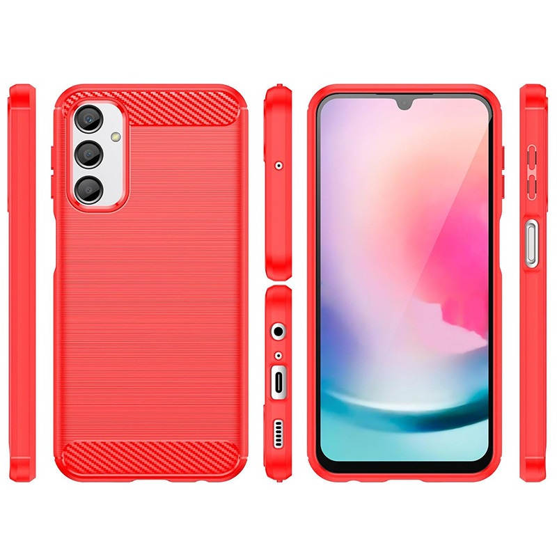 Фото TPU чехол Slim Series для Samsung Galaxy A24 4G (Красный) на vchehle.ua
