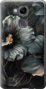 Чехол Черные цветы для Huawei Ascend Mate 7