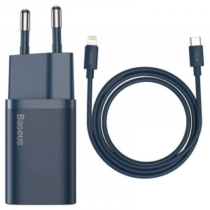 СЗУ Baseus Super Si Quick Charger 20W (1USB-C) + кабель Type-C to Lightning (TZCCSUP-B)