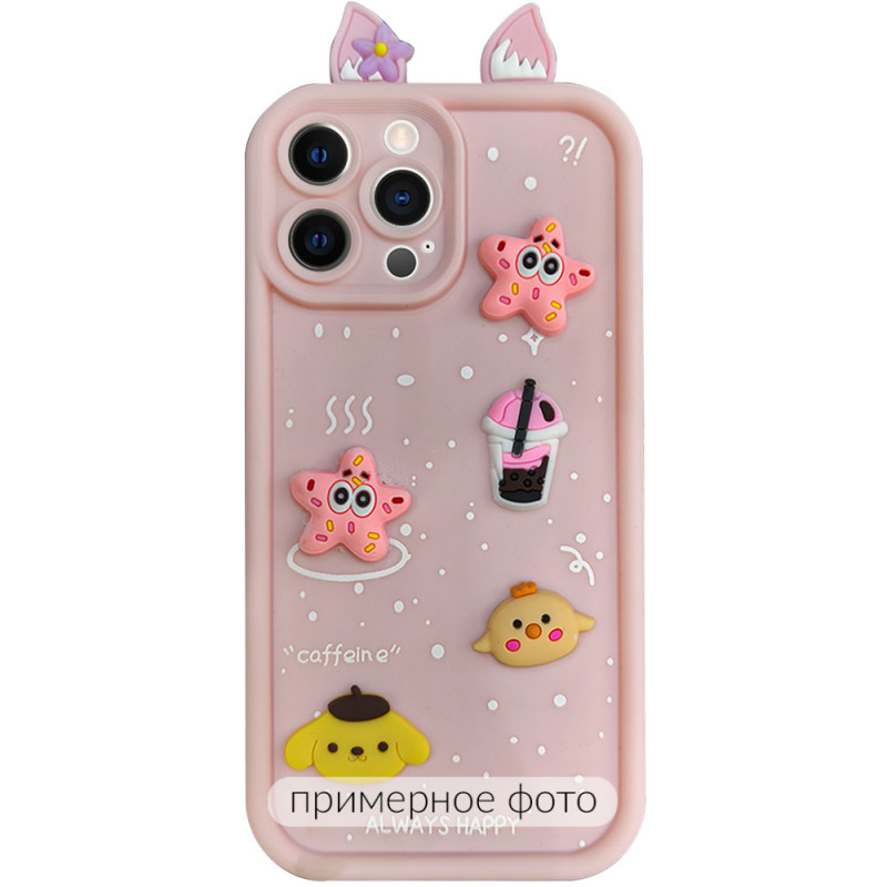 Чохол TPU Toys Case with Ears на Xiaomi Redmi 13C (Light Pink)