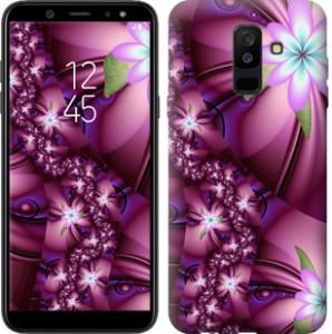 Чехол Цветочная мозаика для Samsung Galaxy A6 Plus 2018