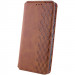 Фото Шкіряний чохол-книжка GETMAN Cubic (PU) на Xiaomi Redmi 13 4G / Poco M6 4G (Коричневий) в маназині vchehle.ua