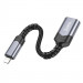 Фото Переходник Hoco UA24 Lightning male to USB female 2.0 (Metal gray) в магазине vchehle.ua