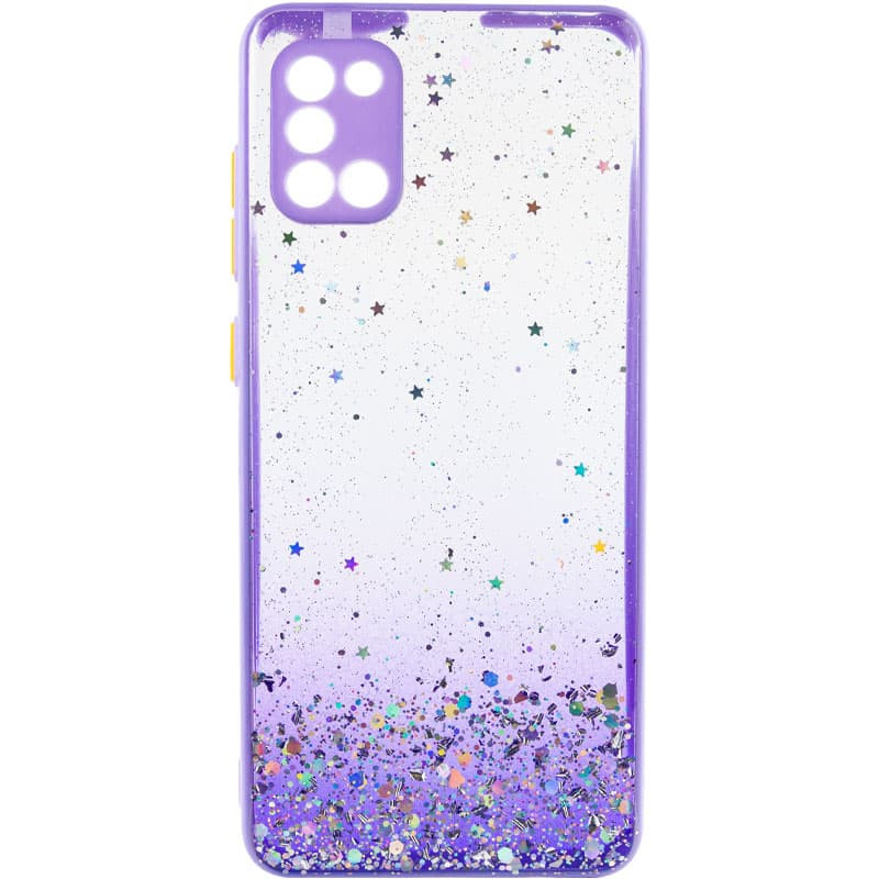 TPU чохол Spangle star із захистом камери на Samsung Galaxy A31 (Бузковий)