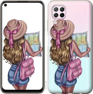 

Чохол Дівчина з картою на Huawei Nova 6SE 878432