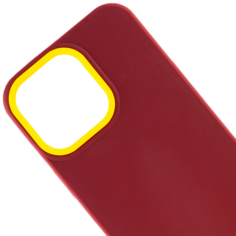 Фото Чехол TPU+PC Bichromatic для Apple iPhone 13 Pro (6.1") (Brown burgundy / Yellow) на vchehle.ua