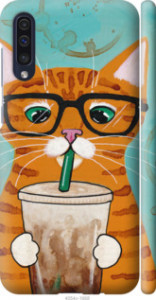 Чохол Зеленоокий кіт в окулярах для Samsung Galaxy A50s