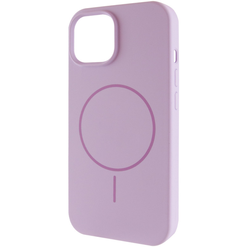 Чохол Silicone Case Full Protective (AA) NO LOGO with Magnetic Safe на Apple iPhone 15 (6.1") (Бузковий / Lilac)