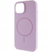 Чохол Silicone Case Full Protective (AA) NO LOGO with Magnetic Safe на Apple iPhone 15 (6.1") (Бузковий / Lilac)