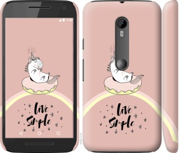 

Чехол Единорожка в пончике для Motorola Moto G3 719599