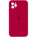 Чехол Silicone Case Square Full Camera Protective (AA) для Apple iPhone 11 Pro Max (6.5") (Красный / Rose Red)