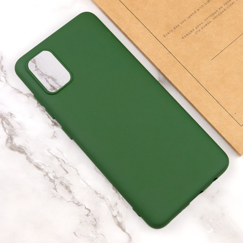 Чохол Silicone Cover Lakshmi (AA) на Samsung Galaxy A31 (Зелений / Dark green) в магазині vchehle.ua