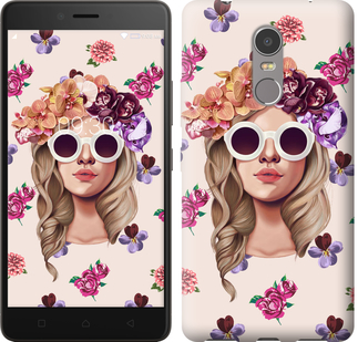 

Чехол Девушка с цветами v2 для Lenovo K6 Note 590275