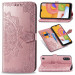Кожаный чехол-книжка Art Case с визитницей для Samsung Galaxy A01 (Розовый)