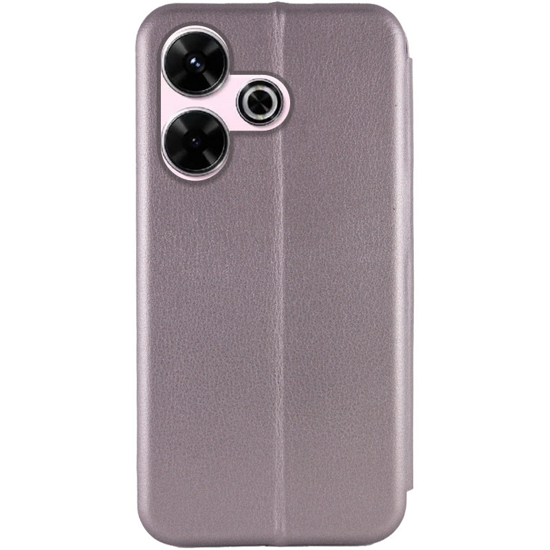 Купити Шкіряний чохол-книжка Classy на Xiaomi Redmi 13 4G / Poco M6 4G (Сірий) на vchehle.ua