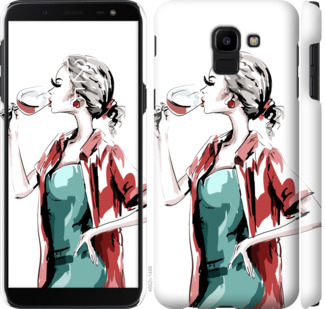 

Чехол Девушка с бокалом для Samsung Galaxy J6 2018 841388