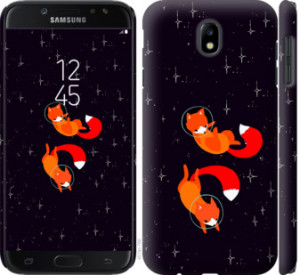Чехол Лисички в космосе для Samsung Galaxy J7 J730 (2017)