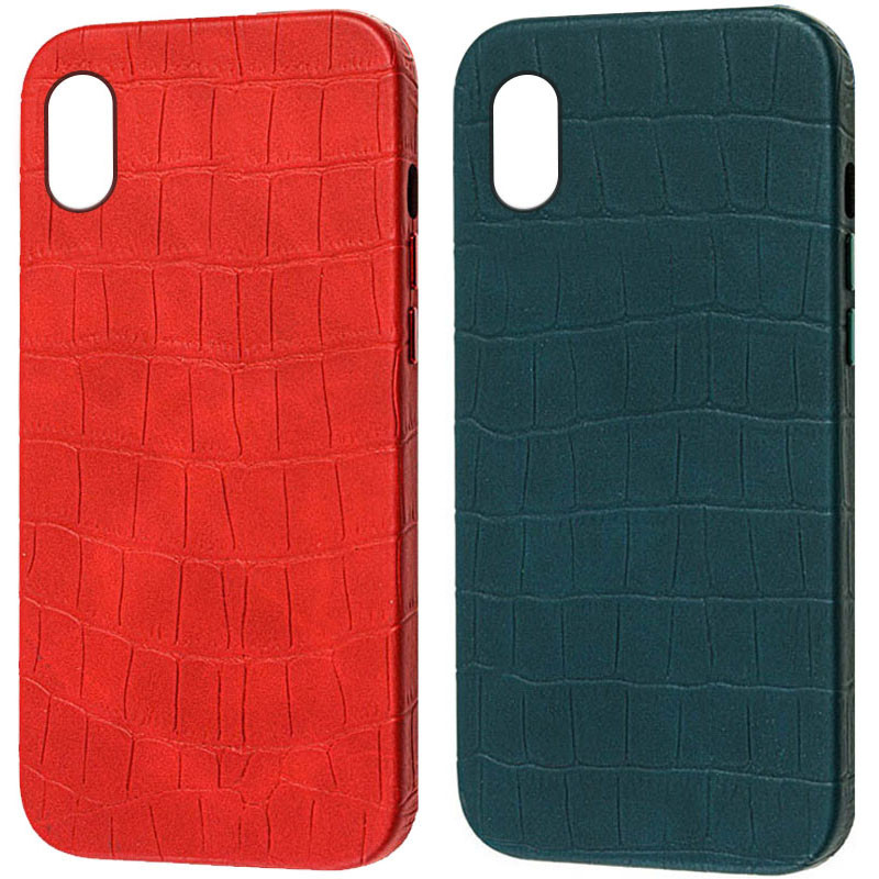 Кожаный чехол Croco Leather для Apple iPhone X / XS (5.8")