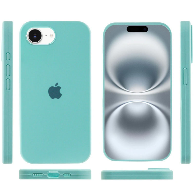 Фото Чехол Silicone Case Full Protective (AA) для Apple iPhone 16e (6.1") (Бирюзовый / Marine Green) в магазине vchehle.ua