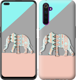 

Чехол Узорчатый слон для Realme 6 Pro 921405