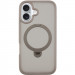 TPU+PC чехол Metal Buttons with Magnetic Safe Colorful HQ Ring для Apple iPhone 16 (6.1") (Grey)