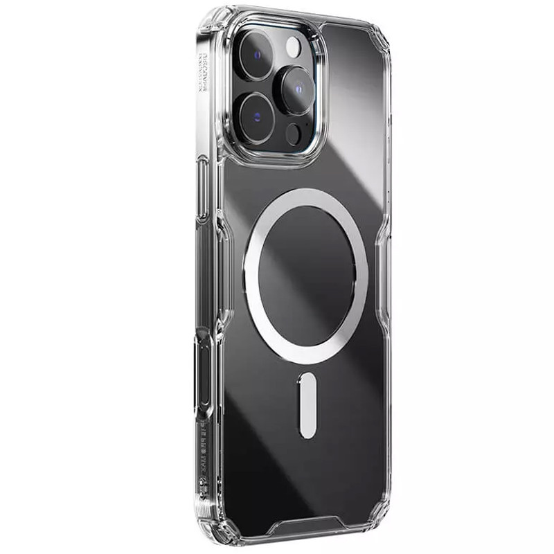 TPU чехол Nillkin Nature Pro Magnetic для Apple iPhone 16 Pro (6.3") (Бесцветный (прозрачный))