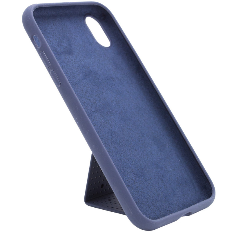 Фото Чехол Silicone Case Hand Holder для Apple iPhone XS Max (6.5") (Темно-синий / Midnight blue) в магазине vchehle.ua