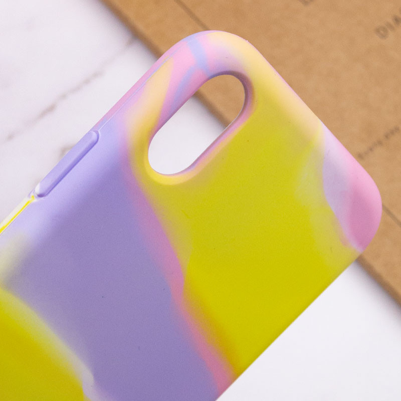 Купить Чехол Silicone case full Aquarelle для Apple iPhone XR (6.1") (Сиренево-желтый) на vchehle.ua