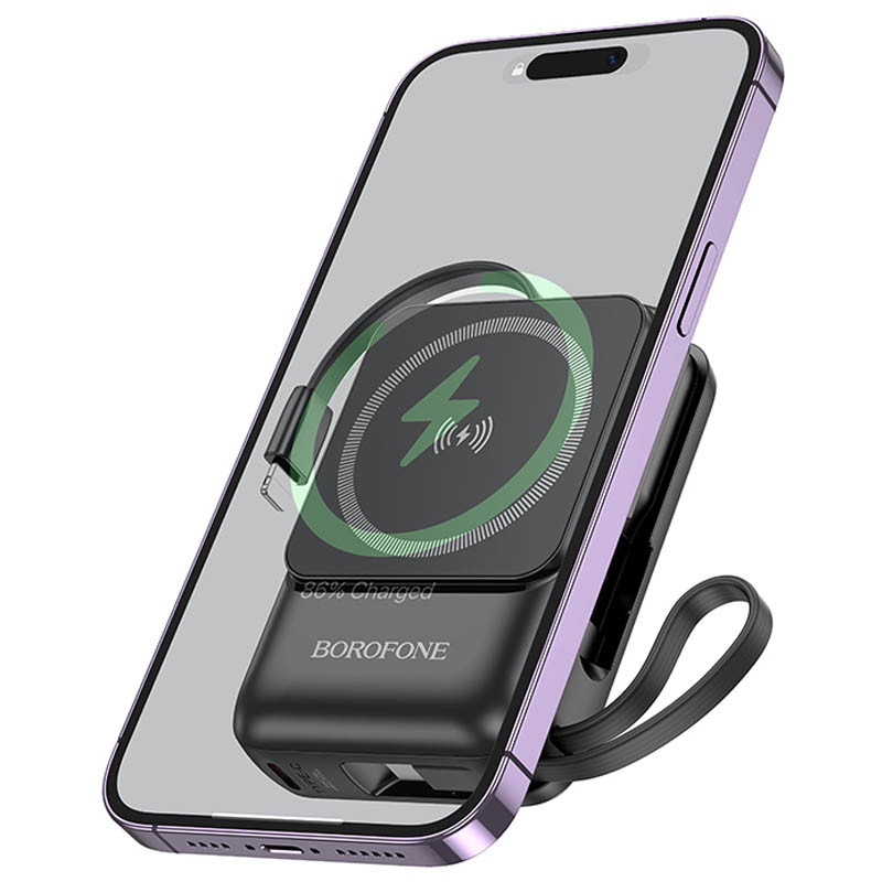 Фото Портативний ЗП Power Bank BOROFONE BJ59 Refined 22.5W+PD20W зі БЗП 10000 mAh (Black) на vchehle.ua