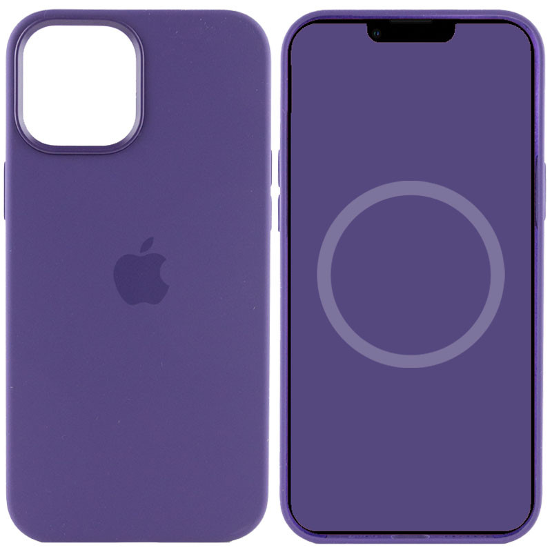 Уценка Чехол Silicone case (AAA) full with Magsafe and Animation для Apple iPhone 12 Pro Max (6.7") (Дефект упаковки / Фіолетовий / Amethyst)