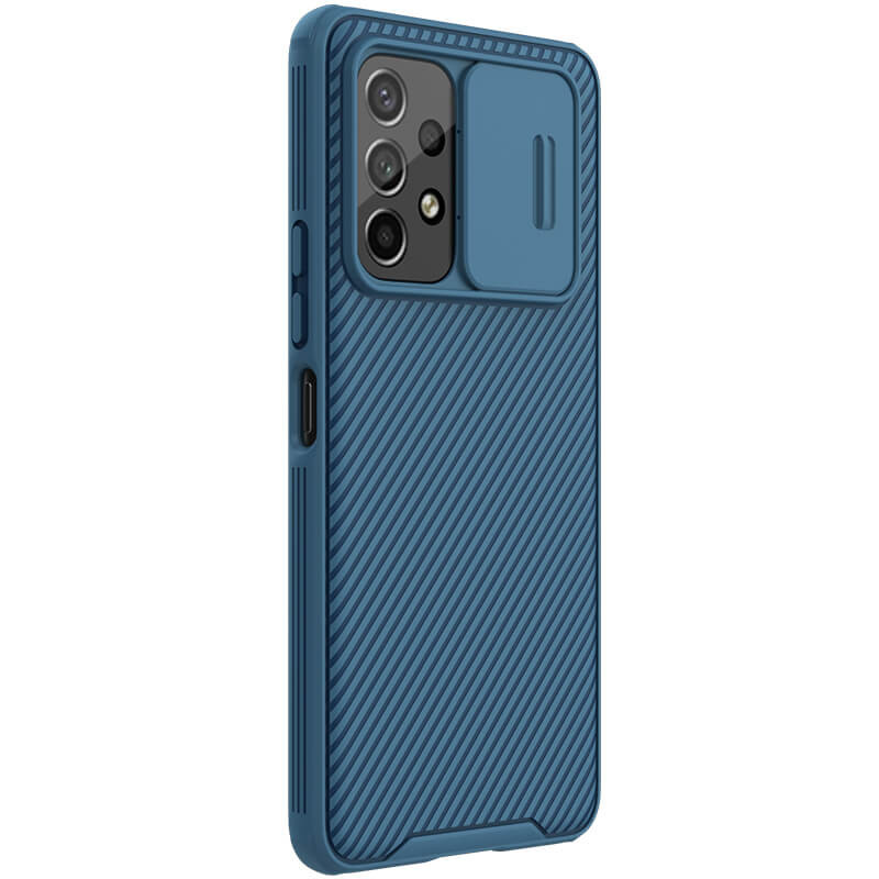 Купить Карбоновая накладка Nillkin CamShield Pro для Samsung Galaxy A53 5G (Синий / Blue) на vchehle.ua