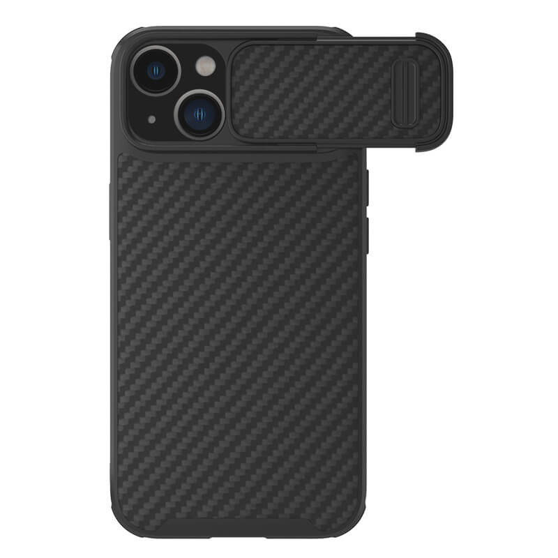 Карбонова накладка Nillkin Synthetic Fiber S на Apple iPhone 14 (6.1") (Black)