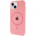 Чохол Silicone Case Full Protective (AA) with Magnetic Safe на Apple iPhone 15 Plus (6.7") (Рожевий / Light pink)