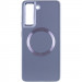 Фото TPU чохол Bonbon Metal Style with Magnetic safe на Samsung Galaxy S21 FE (Сірий / Lavender) на vchehle.ua