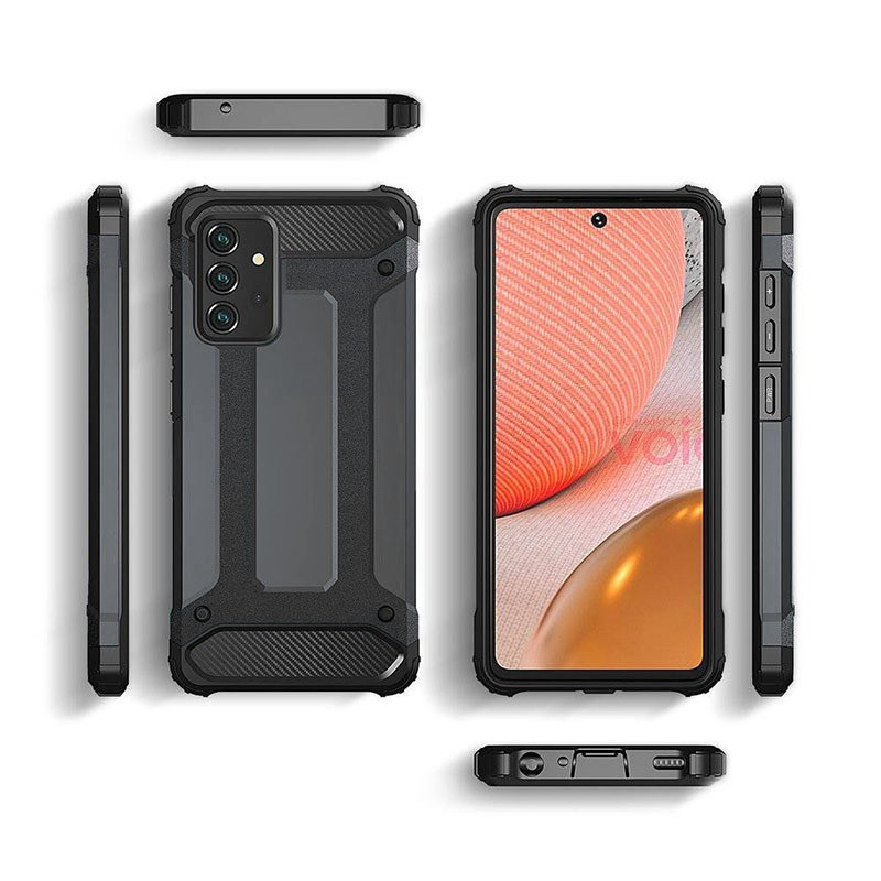 Фото Броньований протиударний TPU+PC чохол Immortal на Samsung Galaxy A23 4G (Метал / Gun Metal) в маназині vchehle.ua